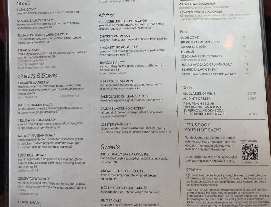 JOEY Manhattan Beach Restaurant Menu – International & Regional Dishes